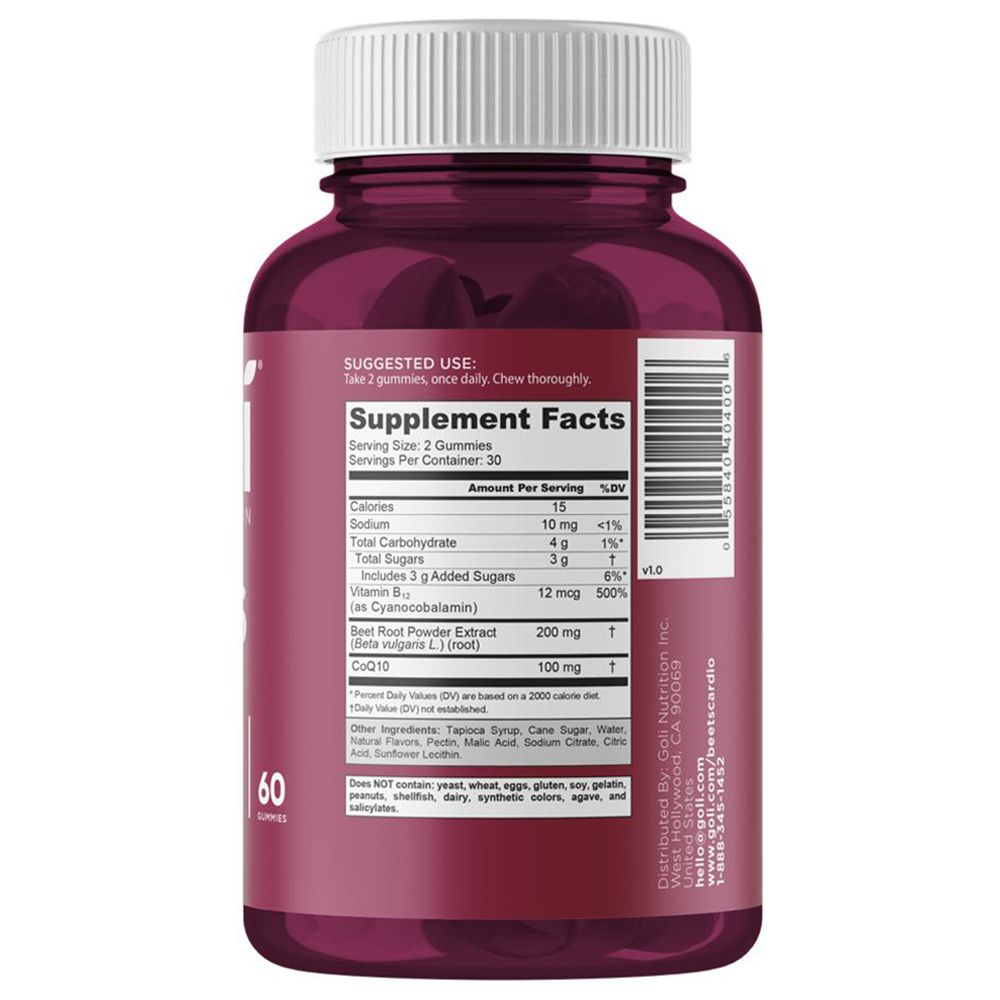 Goli - Beets Cardio Gummies - 150 g - 60's