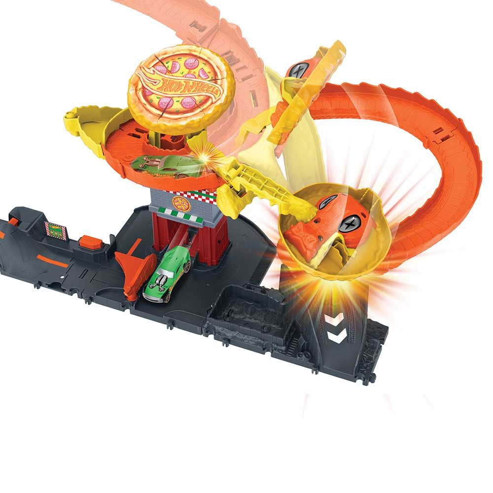 Hot Wheels - City Snake And Pizza Shop Playset