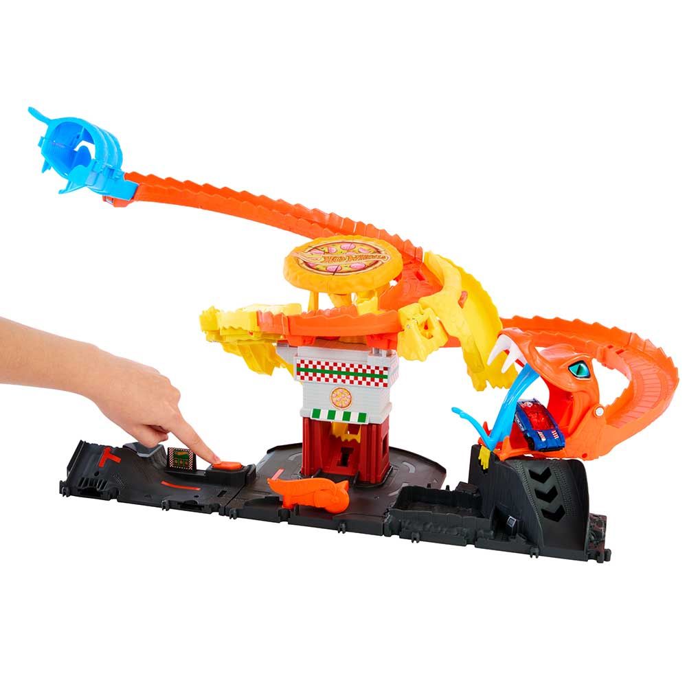 Hot Wheels - City Snake And Pizza Shop Playset