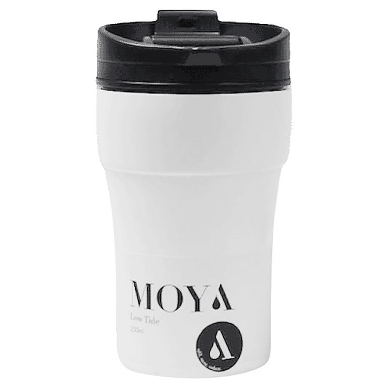 Moya - Low Tide Travel Coffee Mug - 250ml - Black/White