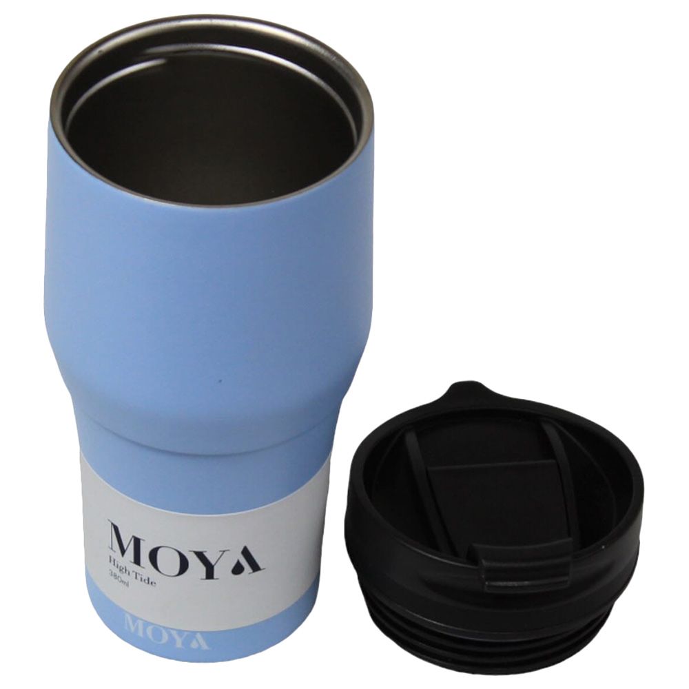 Moya - High Tide Travel Coffee Mug - 380ml - Black/Powder Blue