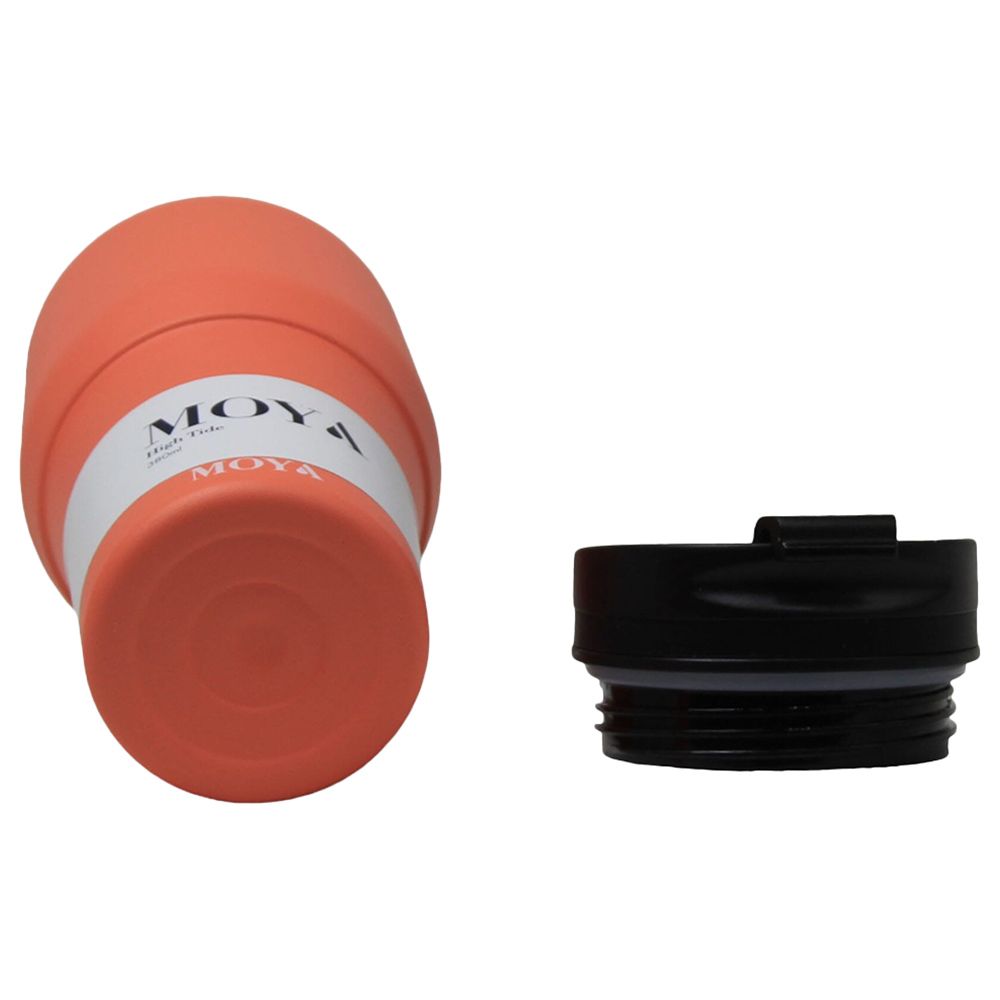 Moya - High Tide Travel Coffee Mug - 380ml - Black/Coral