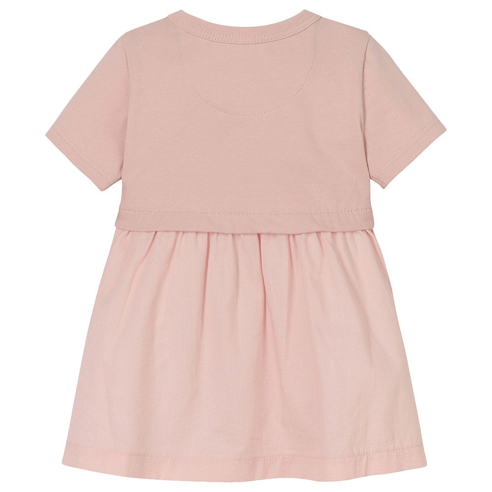 Calvin Klein - Monogram Logo Short Sleeves Dress - Pink