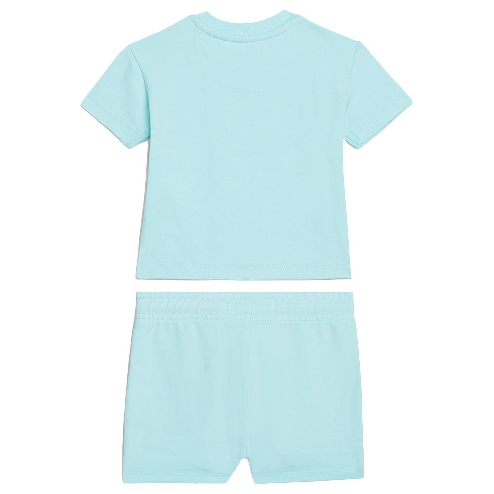 Calvin Klein - 2pc-Set - Monogram Logo T-Shirt And Shorts - Blue