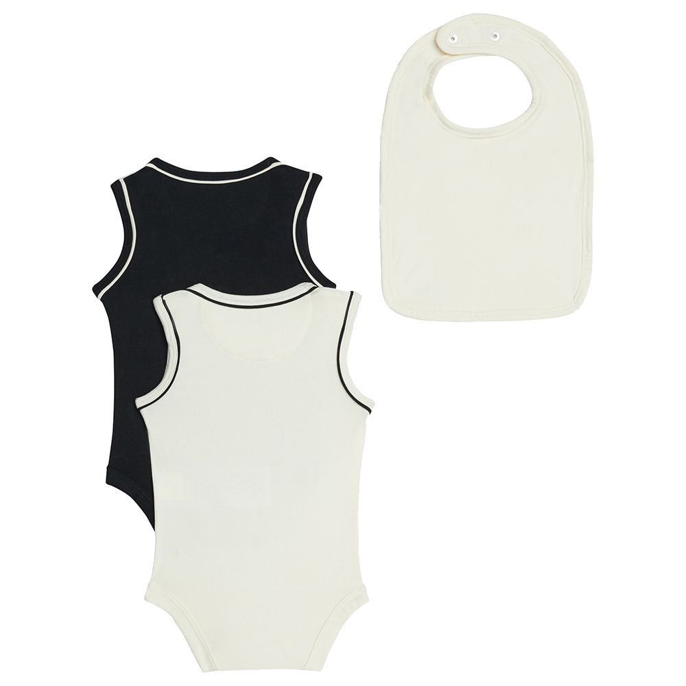 Calvin Klein - 3pc-Set - Monogram Sleeveless Bodysuits And Bib