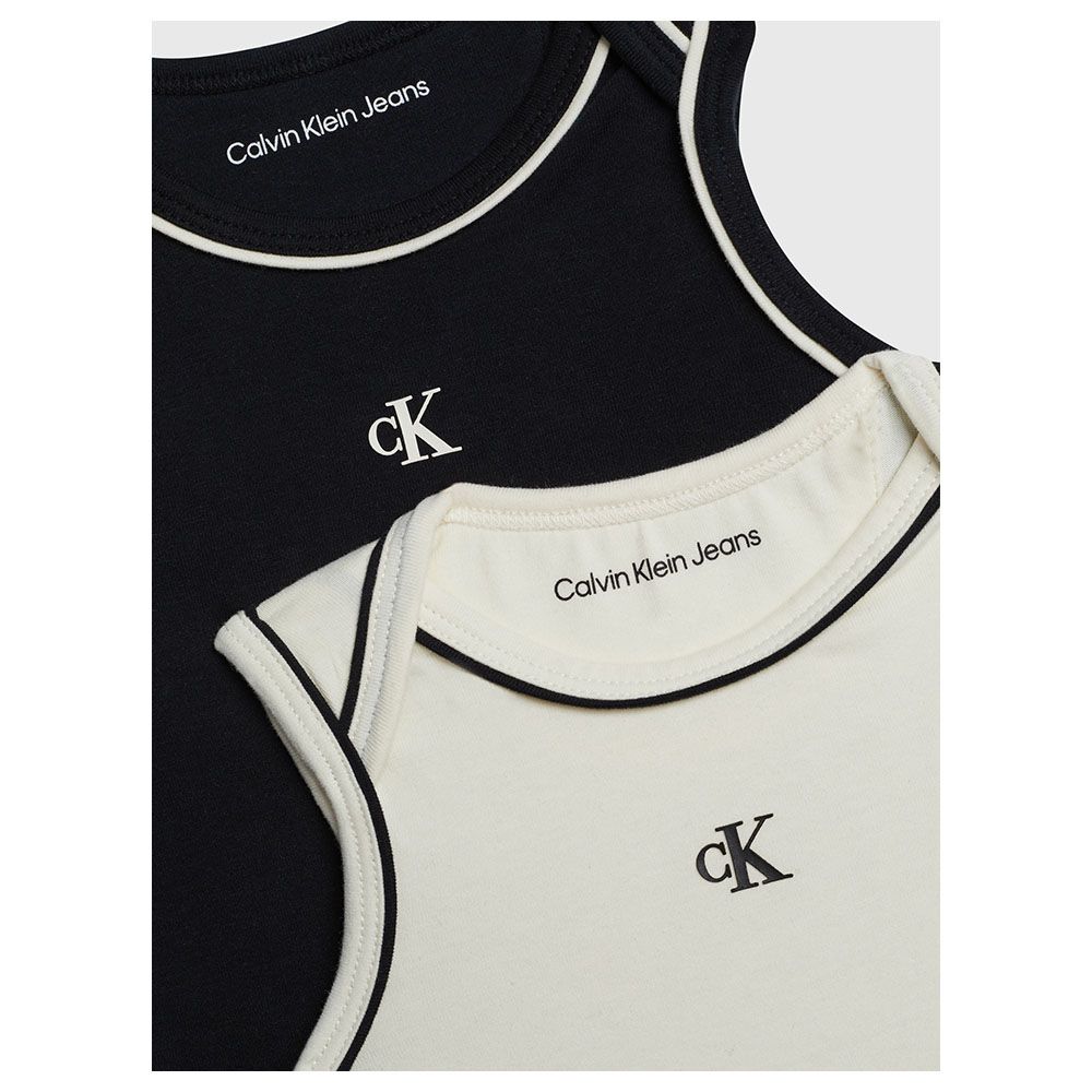 Calvin Klein - 3pc-Set - Monogram Sleeveless Bodysuits And Bib