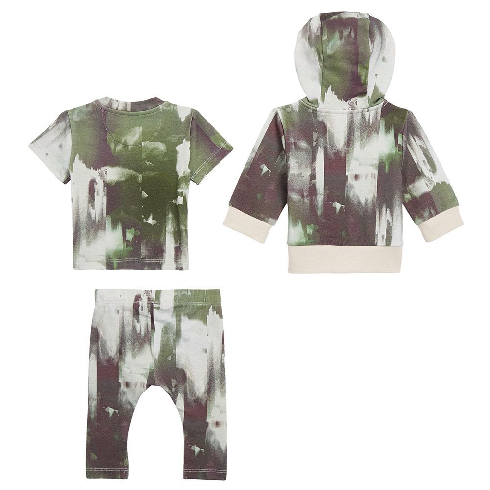 Calvin Klein - 3pc-Set - Tie-Dye T-Shirt, Hoodie & Pants - Holographic