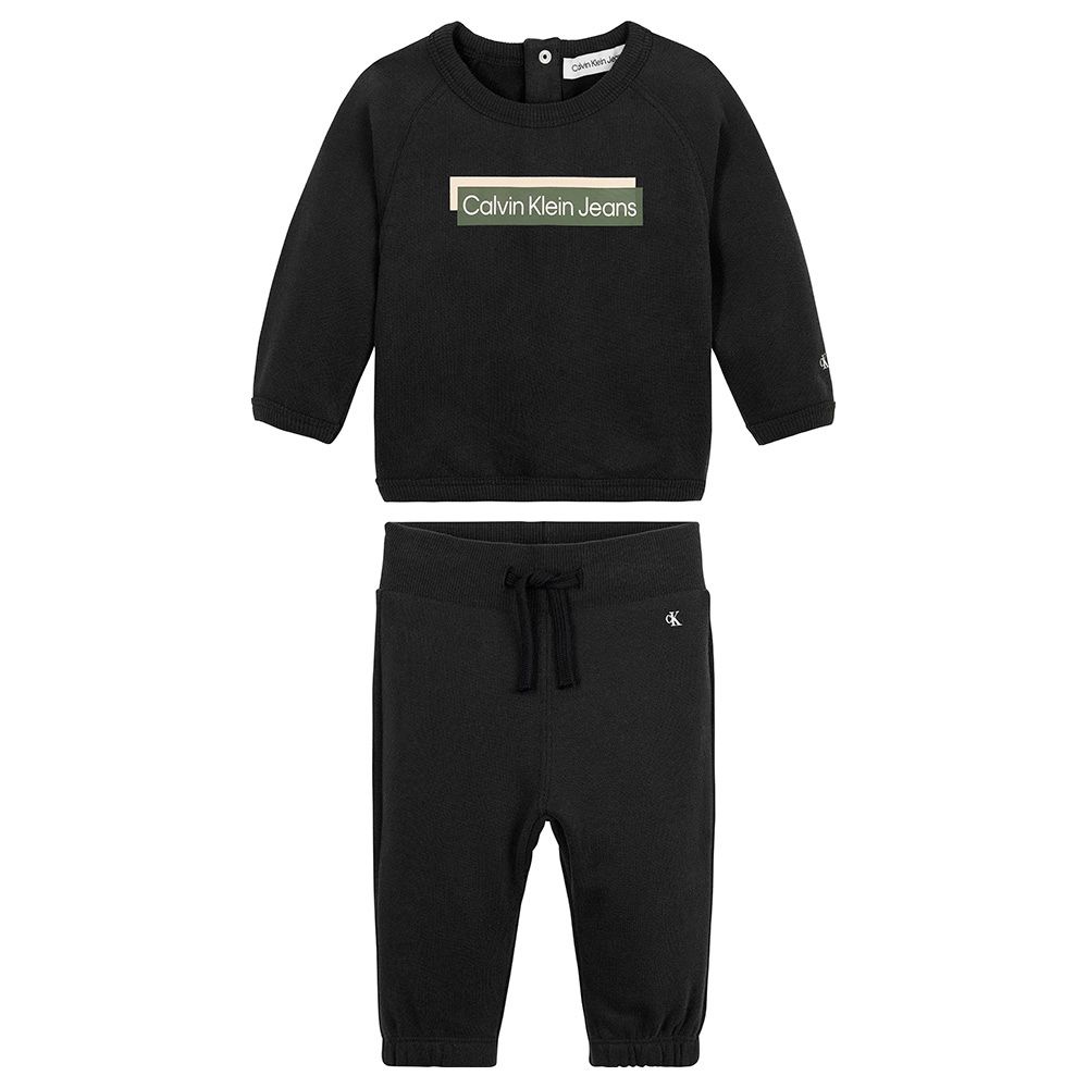 Calvin Klein - 2pc-Set - CK Logo Sweatshirt & Joggers - Black