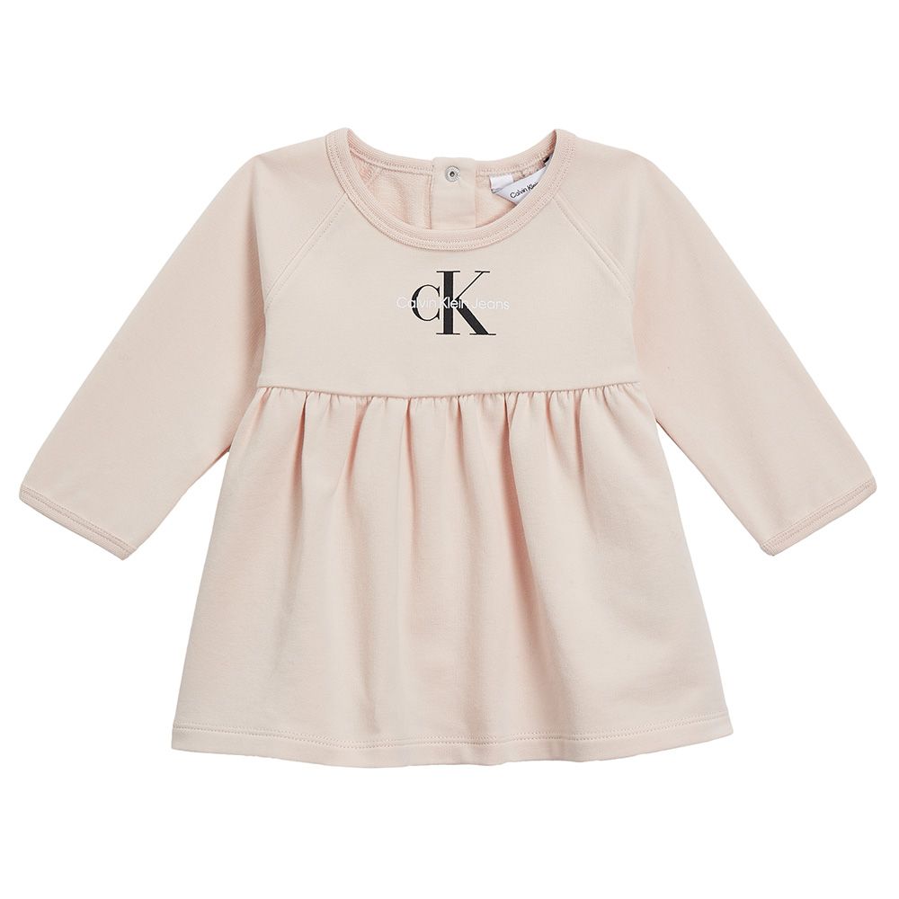 Calvin Klein - Monogram Long Sleeves Dress - Rose Clay