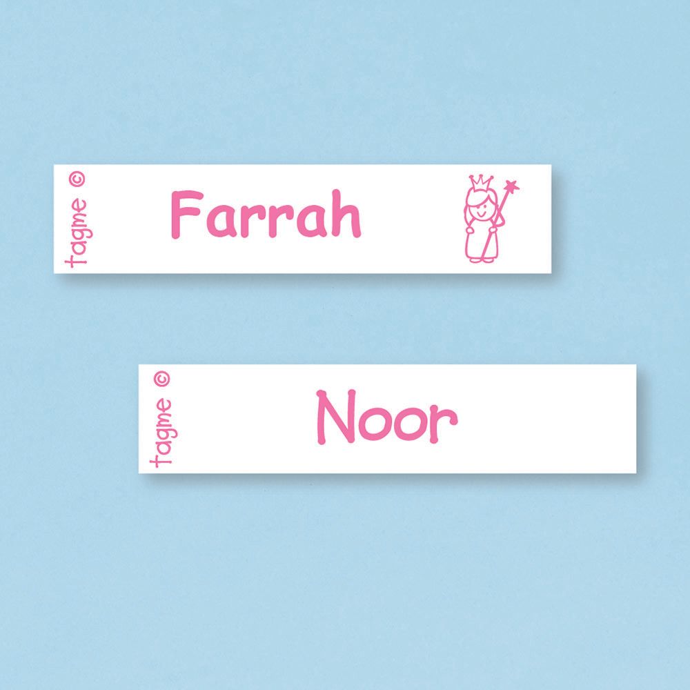 TagMe - Personalised Iron-On Clothing Labels - Pink - Pack of 50