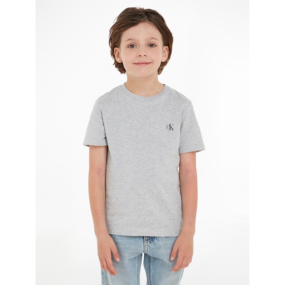 Calvin Klein - 2pc-Set - Boys Monogram T-Shirt - Kettle Blue/Grey Heather