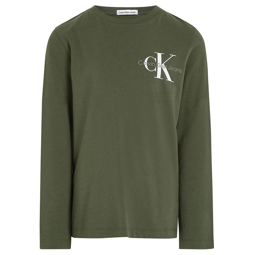 Calvin Klein - Boys Monogram Long Sleeves T-Shirt - Thyme