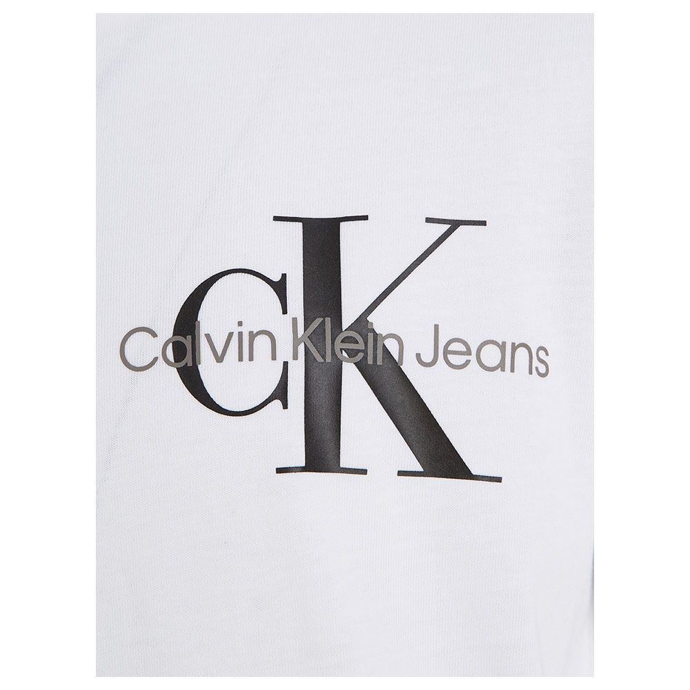 Calvin Klein - Boys Monogram Long Sleeves T-Shirt - Bright White