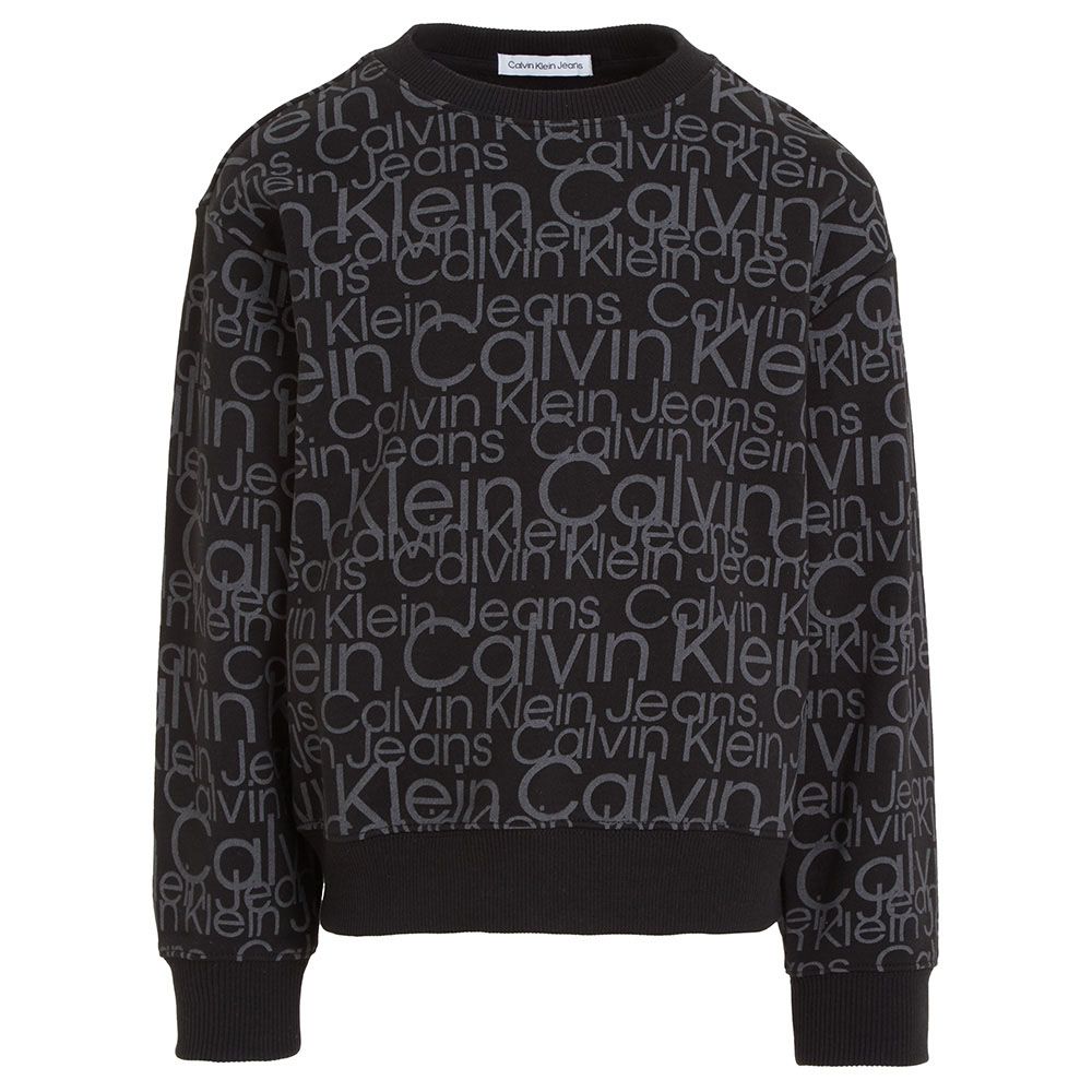 Calvin Klein - Glow In The Dark Aop Sweatshirt - Debossed Black