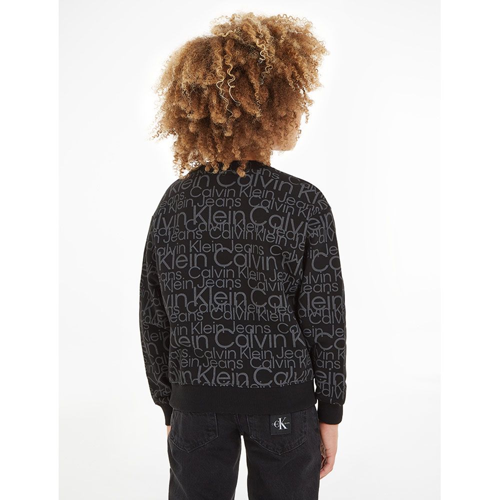 Calvin Klein - Glow In The Dark Aop Sweatshirt - Debossed Black