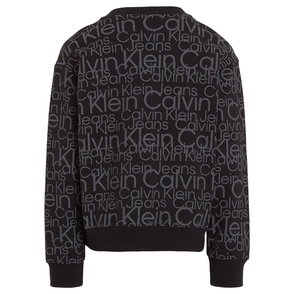 Calvin Klein - Glow In The Dark Aop Sweatshirt - Debossed Black