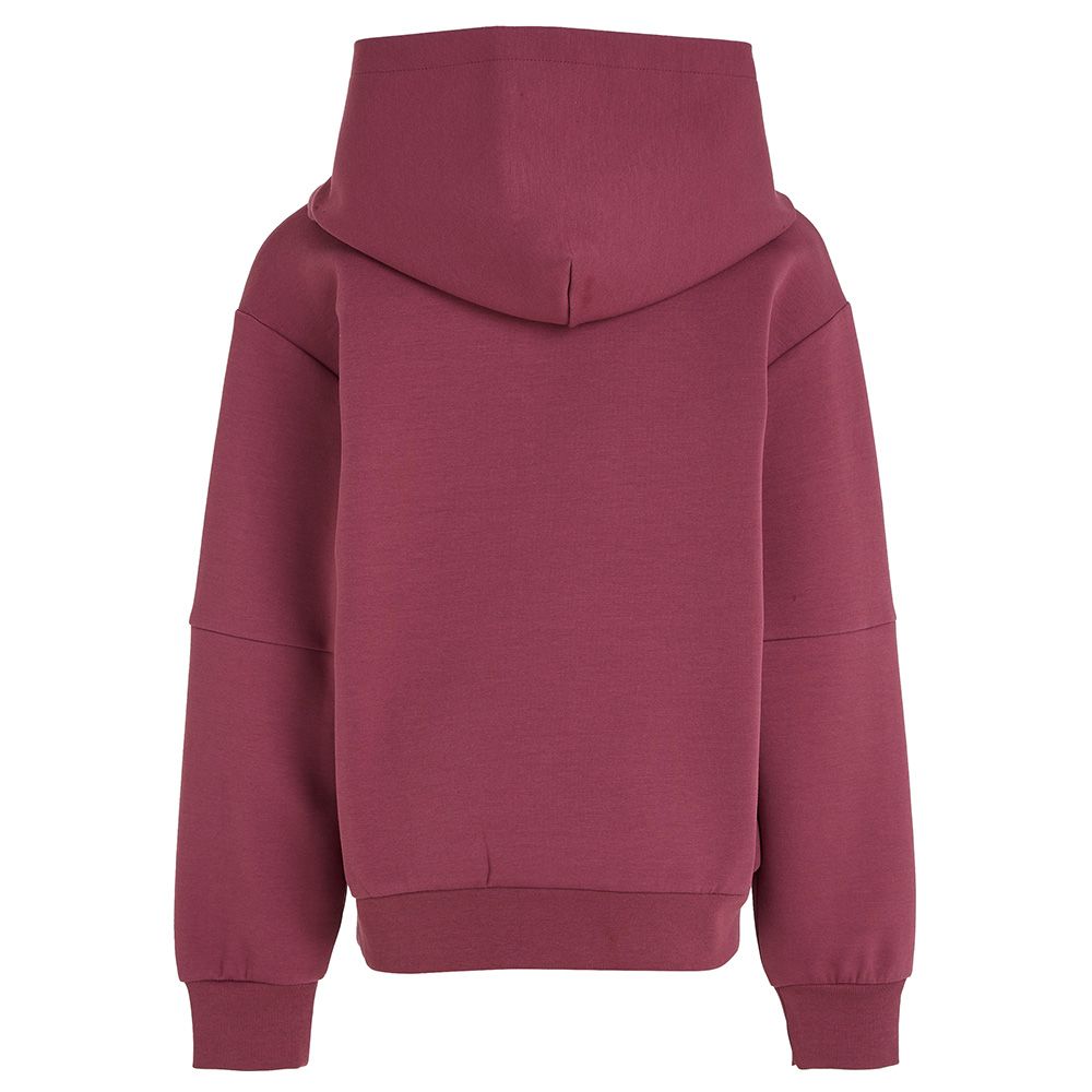 Calvin Klein - Spacer Debossed Logo Hooded Sweatshirt - Red