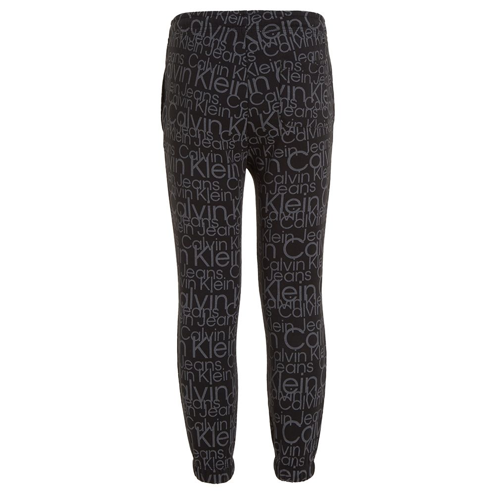 Calvin Klein - Glow In The Dark Aop Knit Pants - Debossed Black