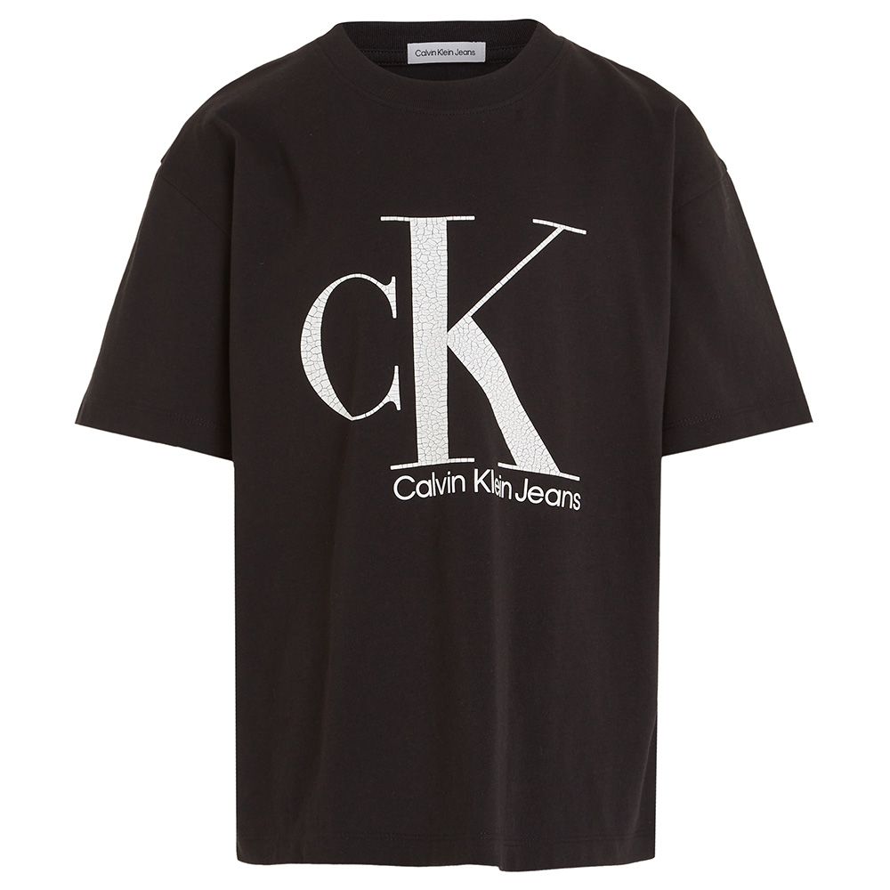 Calvin Klein - Marble Monogram Short Sleeves T-Shirt - Black