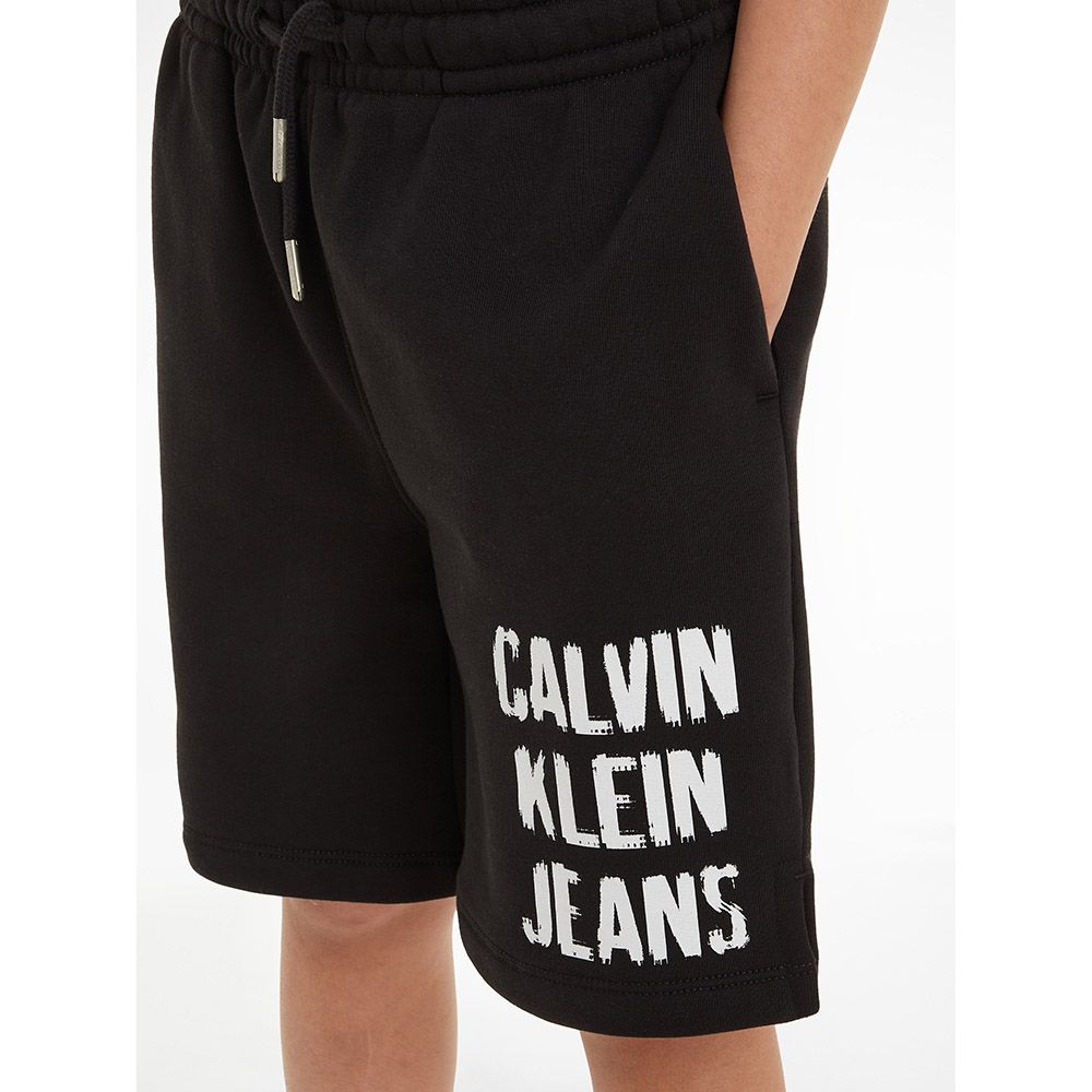 Calvin Klein - Pixel Logo Relaxed Shorts - Black