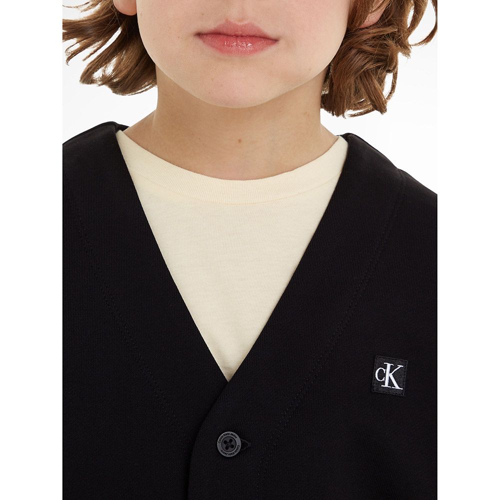 Calvin Klein - Relaxed Terry Cardigan - Black