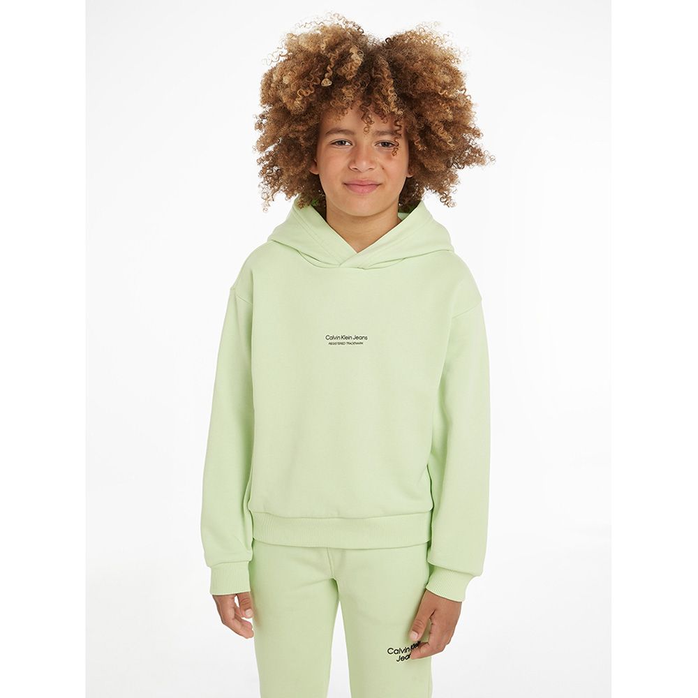 Calvin Klein - Pixel Logo Terry Relaxed Hoodie - Green