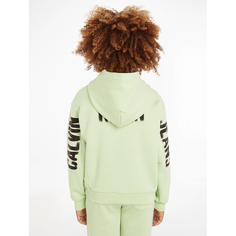 Calvin Klein - Pixel Logo Terry Relaxed Hoodie - Green