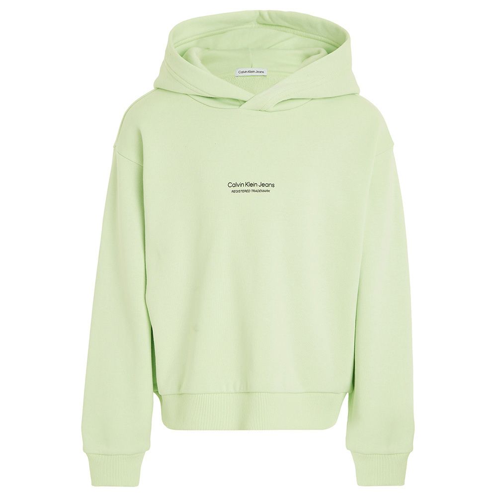 Calvin Klein - Pixel Logo Terry Relaxed Hoodie - Green