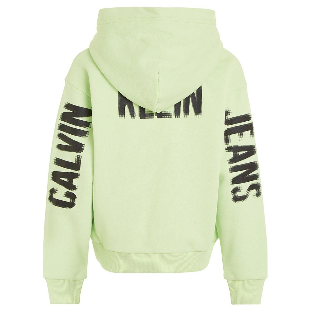 Calvin Klein - Pixel Logo Terry Relaxed Hoodie - Green