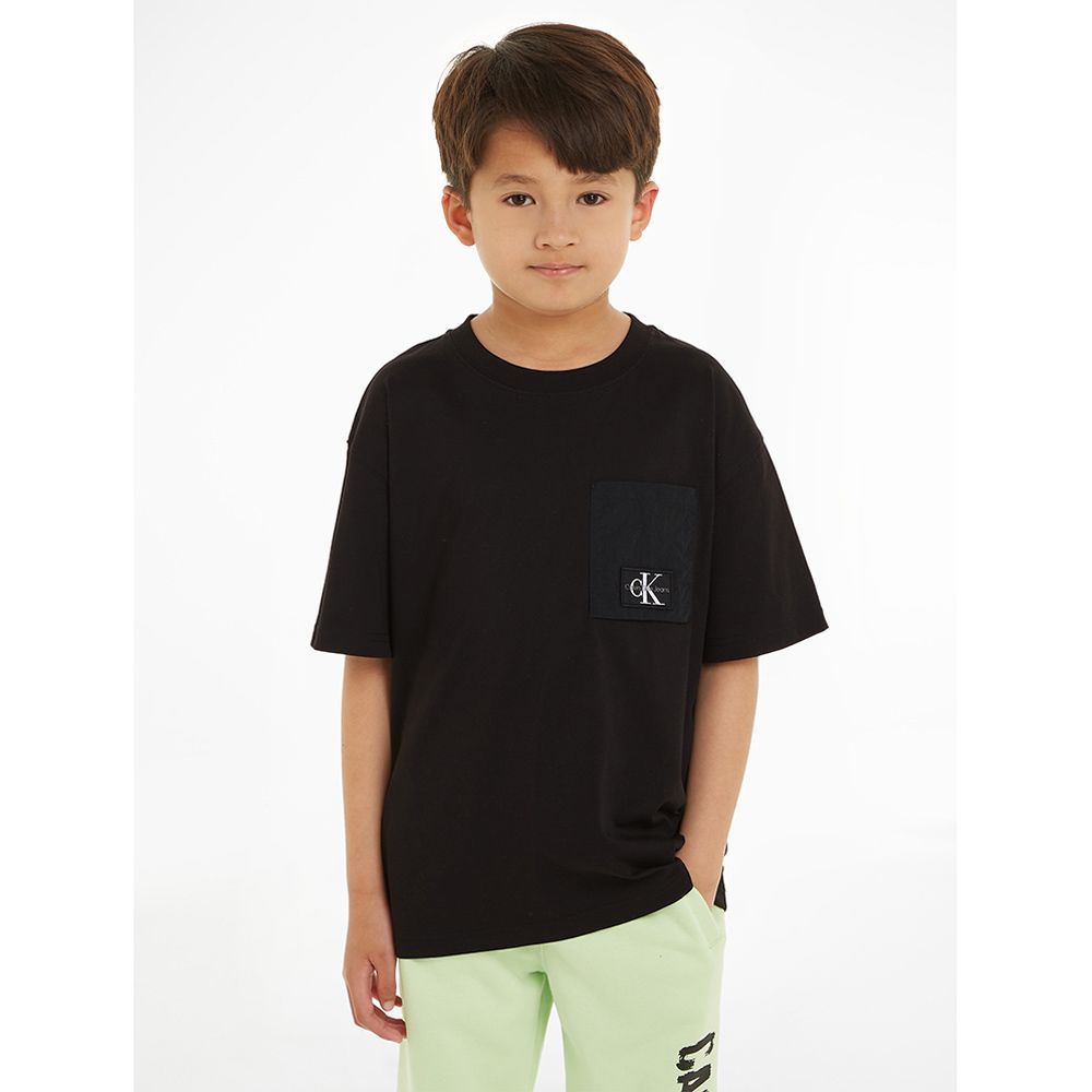 Calvin Klein - Mix Media Monochrome T-Shirt - Black