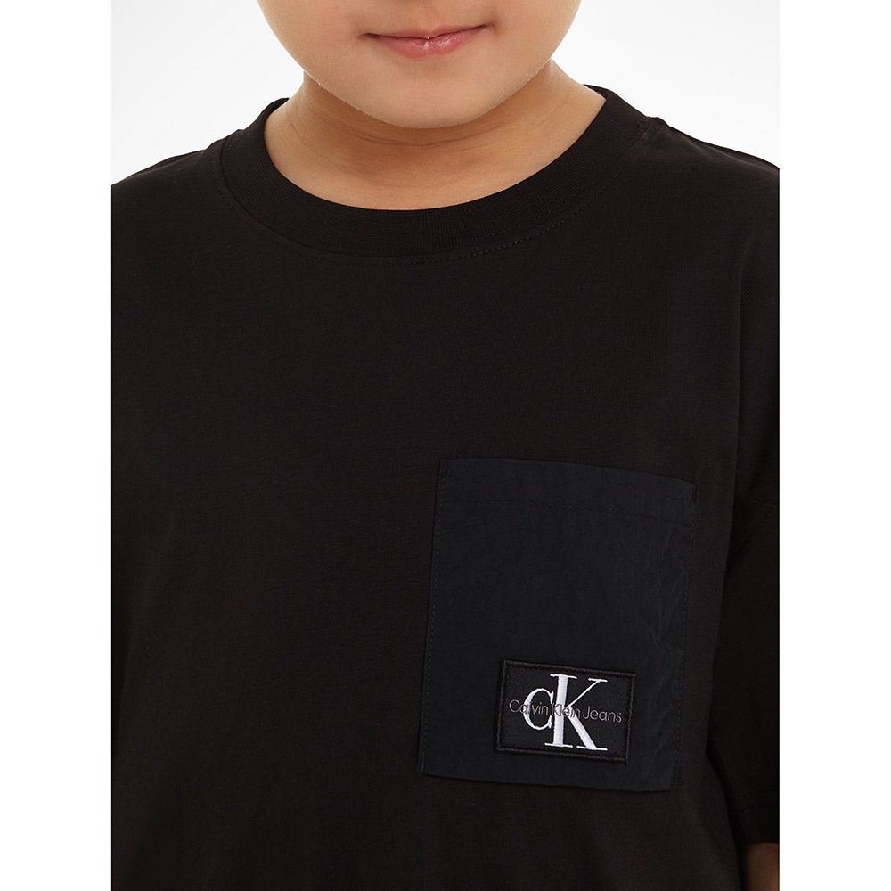 Calvin Klein - Mix Media Monochrome T-Shirt - Black