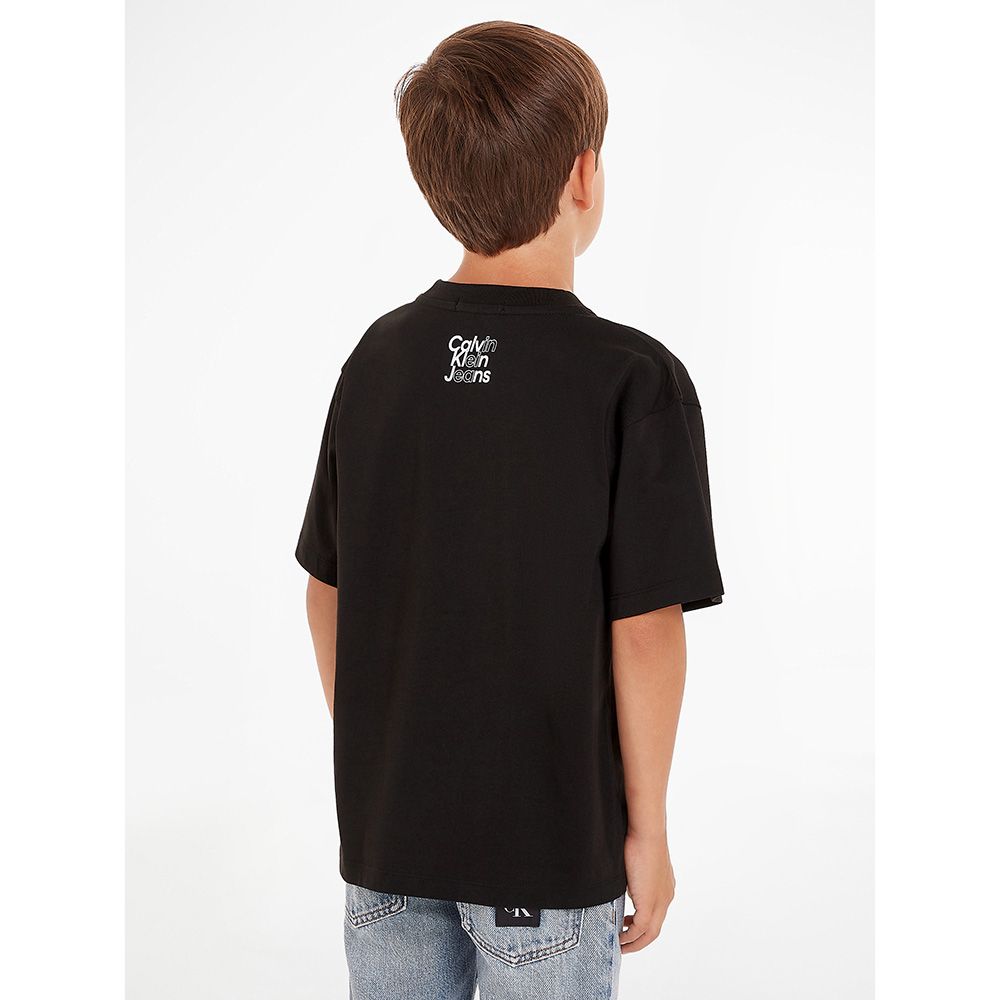 Calvin Klein - Logo Design Relaxed Shor Sleeves T-Shirt - Black