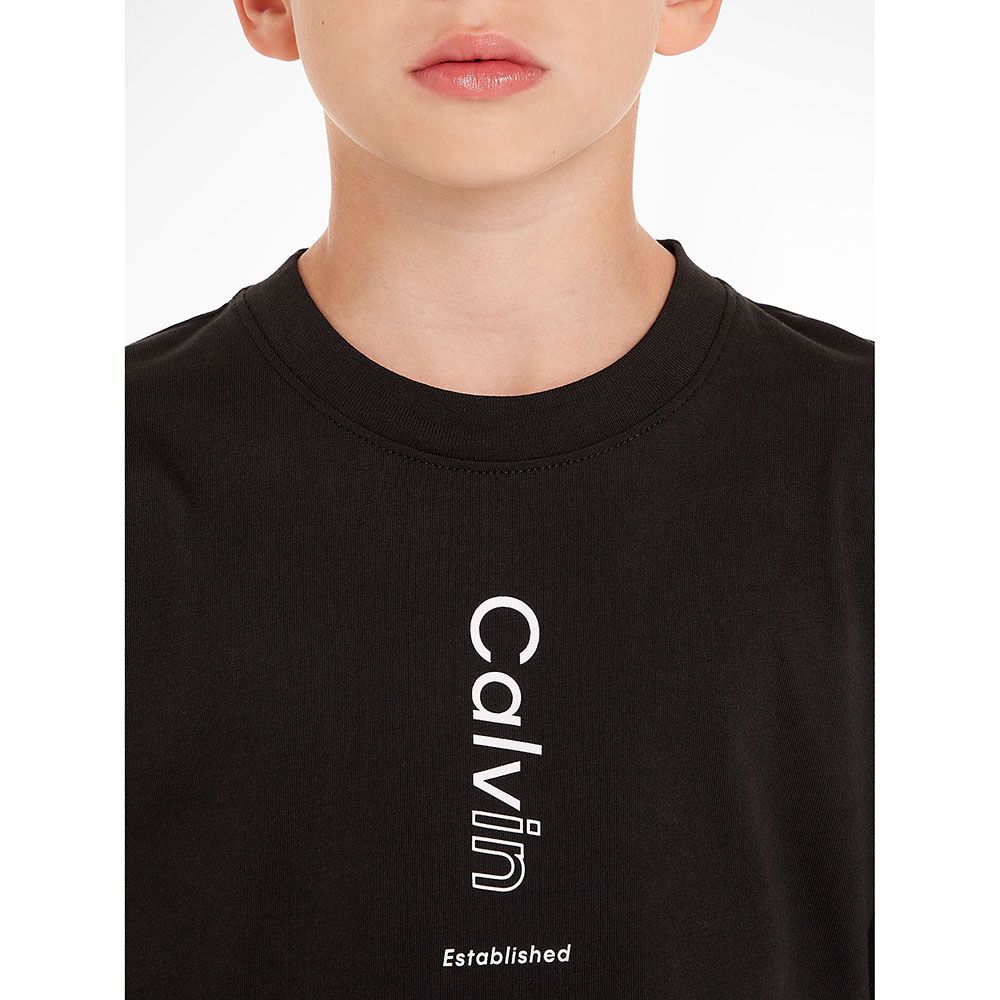 Calvin Klein - Logo Design Relaxed Shor Sleeves T-Shirt - Black