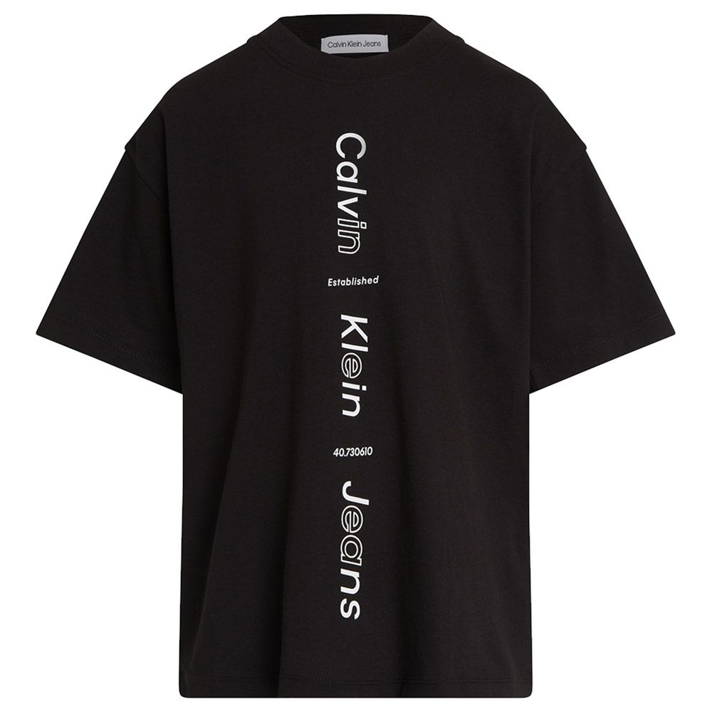 Calvin Klein - Logo Design Relaxed Shor Sleeves T-Shirt - Black