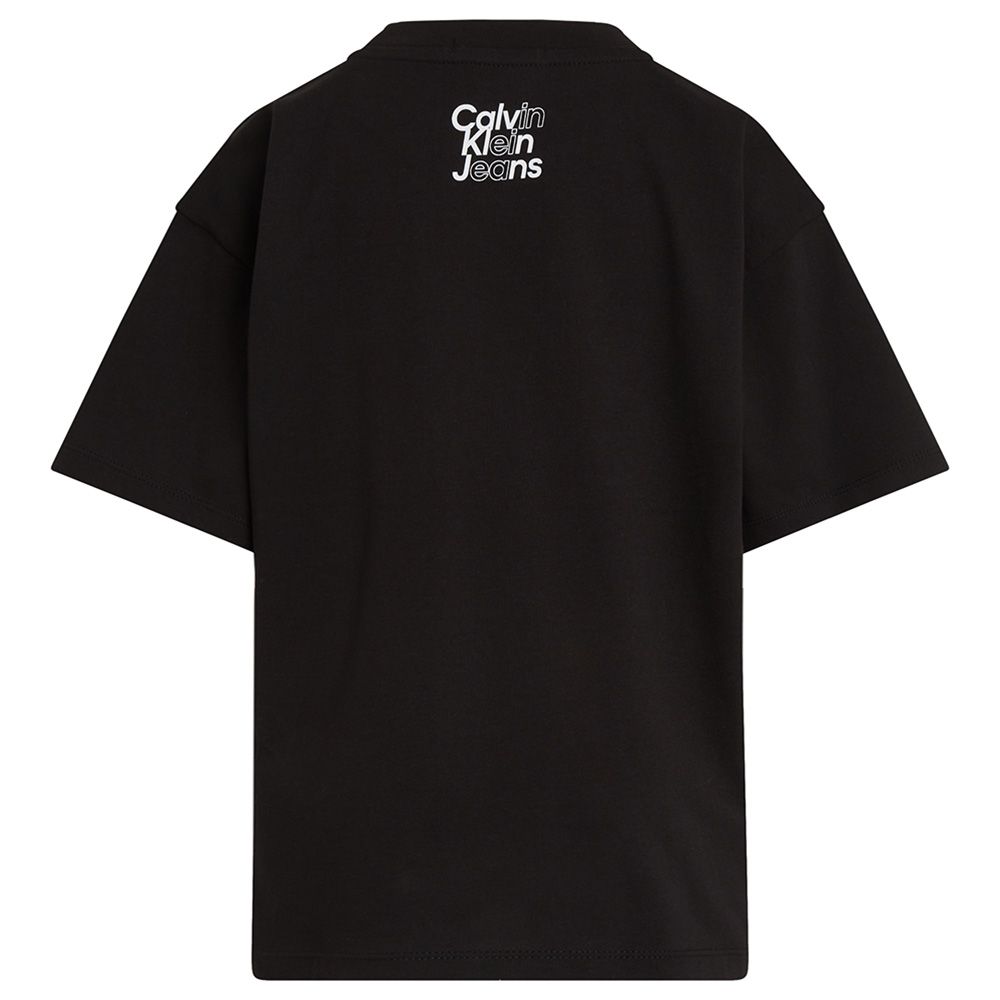 Calvin Klein - Logo Design Relaxed Shor Sleeves T-Shirt - Black