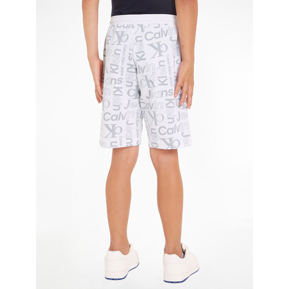 Calvin Klein - Overall Logo Relaxed Shorts - White