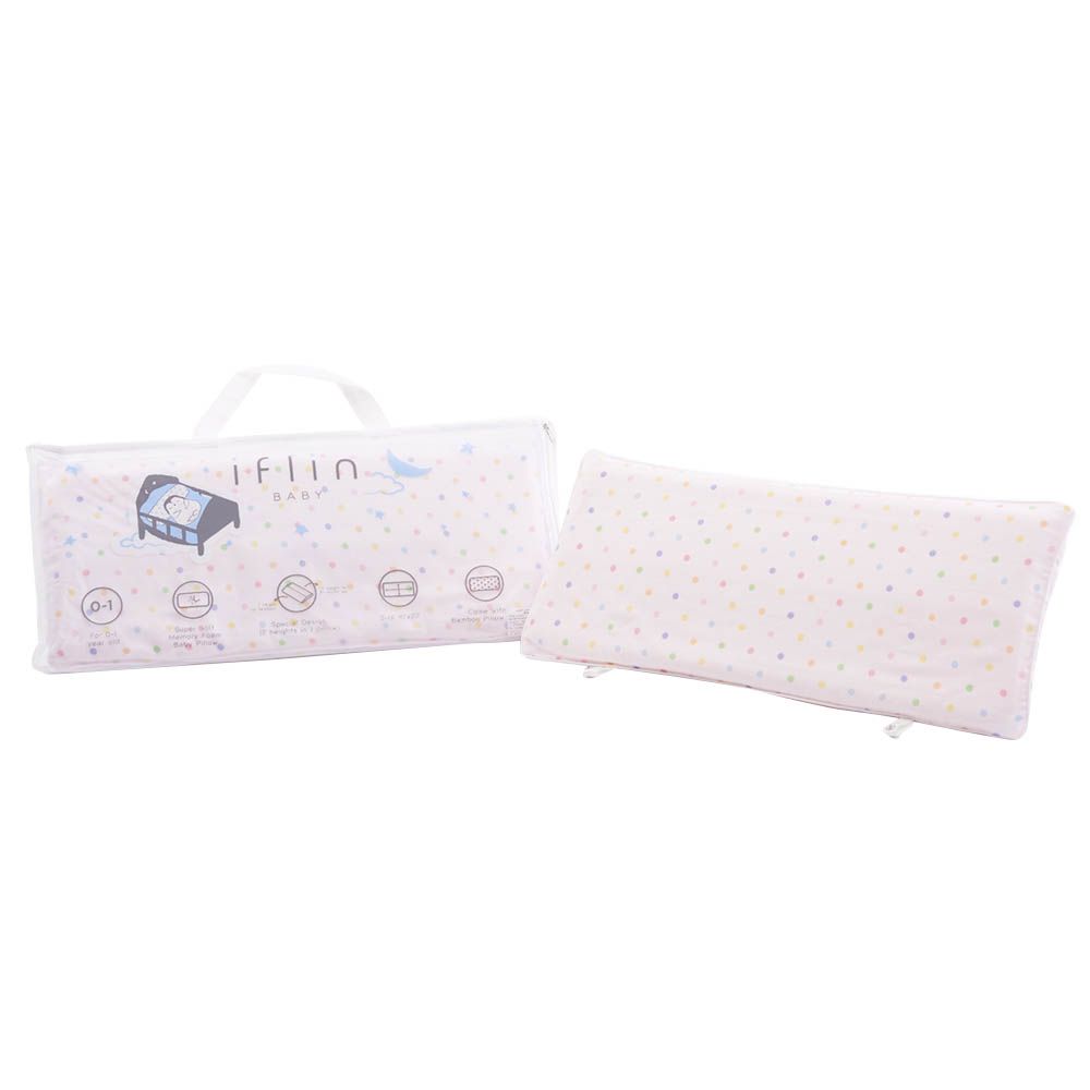 Iflin Baby - My Sweet Dreams Bamboo Pillow - Playful Pink