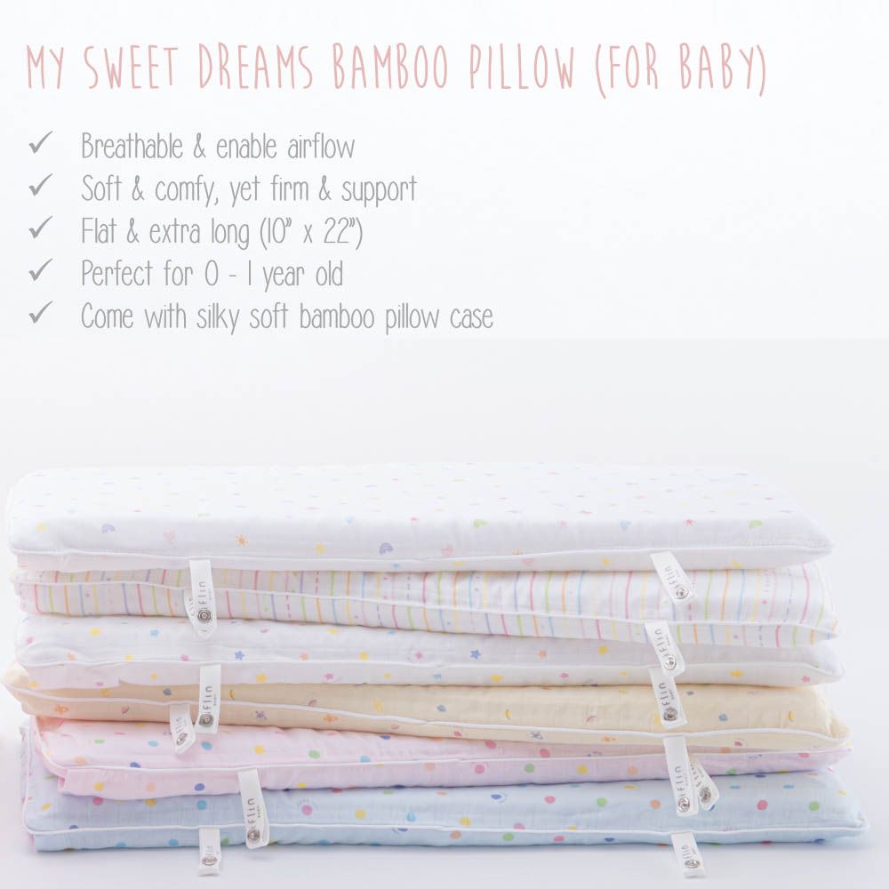 Iflin Baby - My Sweet Dreams Bamboo Pillow - Playful Sky