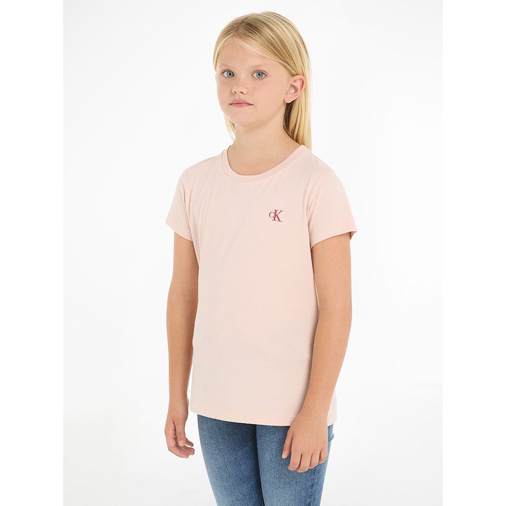 Calvin Klein - 2pc-Set - Monogram Logo Design T-Shirt - Pink