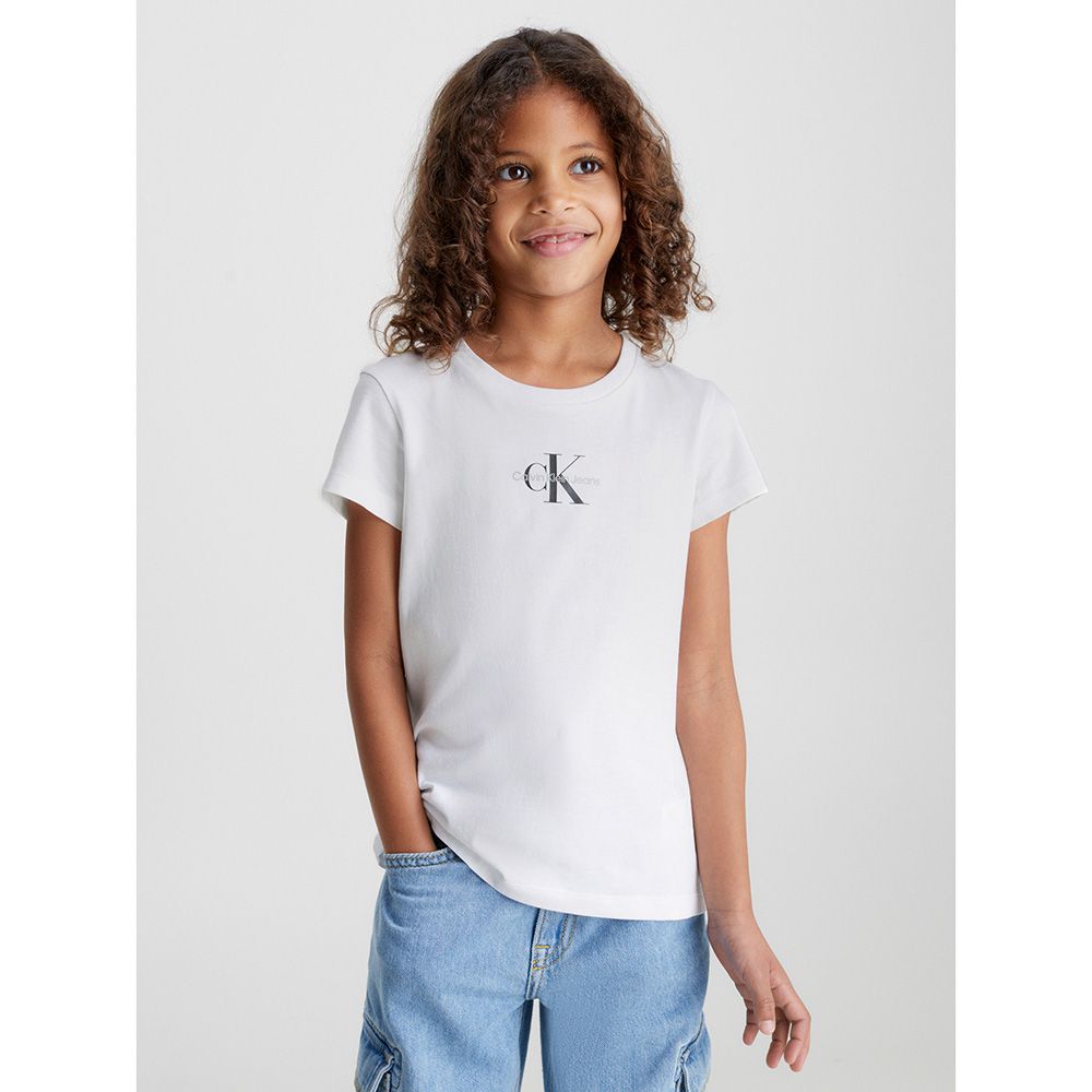 Calvin Klein - Short Sleeves Monogram T-Shirt - White