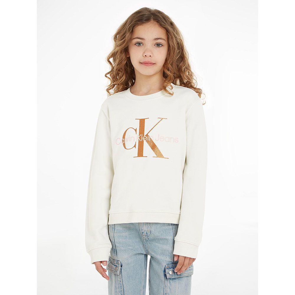 Calvin Klein - Bronze Monogram Sweatshirt - Ivory