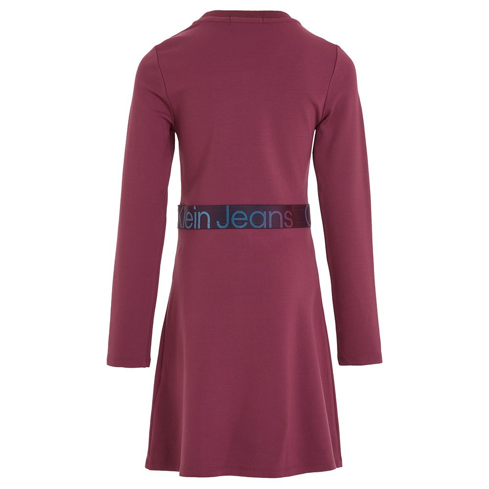 Calvin Klein - Punto Tape Long Sleeves Dress - Amaranth