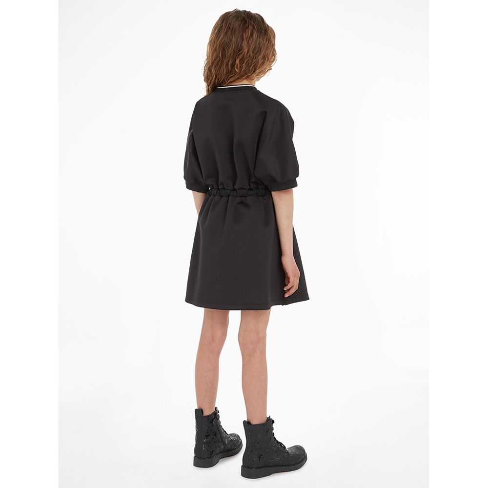 Calvin Klein - Shine Logo Tape Short Sleeve Dress - Black