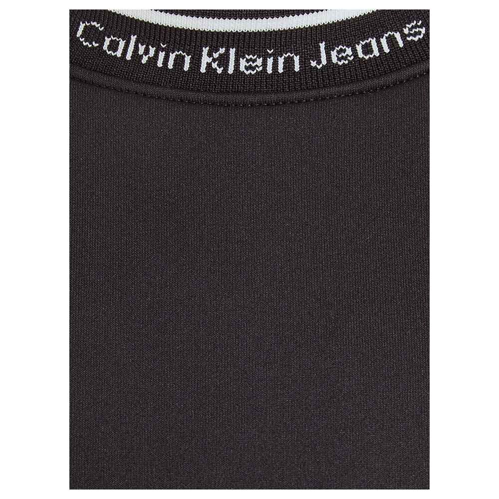 Calvin Klein - Shine Logo Tape Short Sleeve Dress - Black