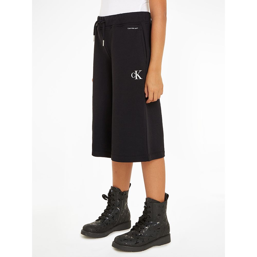 Calvin Klein - Ck Logo Culotte Sweatpants - Black