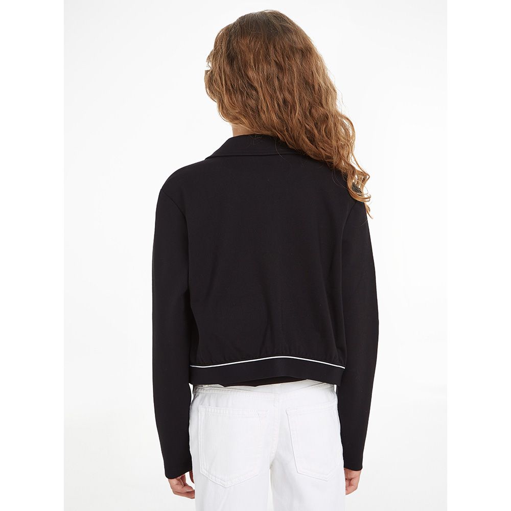 Calvin Klein - Logo Design Semi Shine Zip Jacket - Black