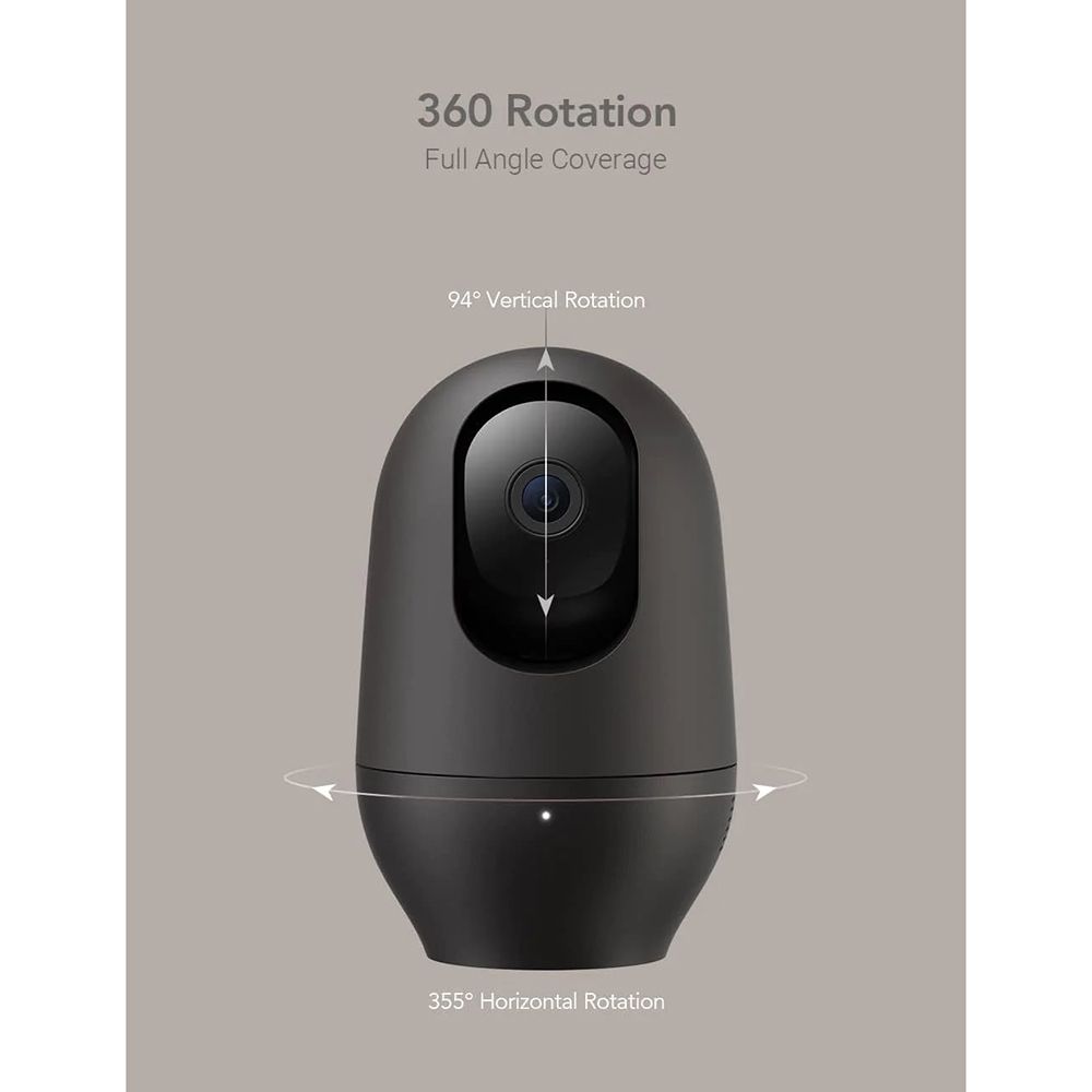 Nooie - Electronics 360 IP Baby Monitor Camera 2 - IPC100C - Black