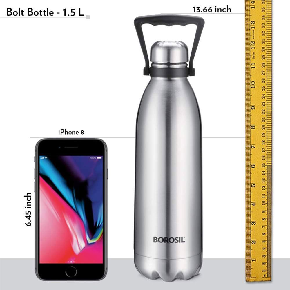 Borosil - Vacuum Insulated Copper Coated Water Bottle - 1.5 L