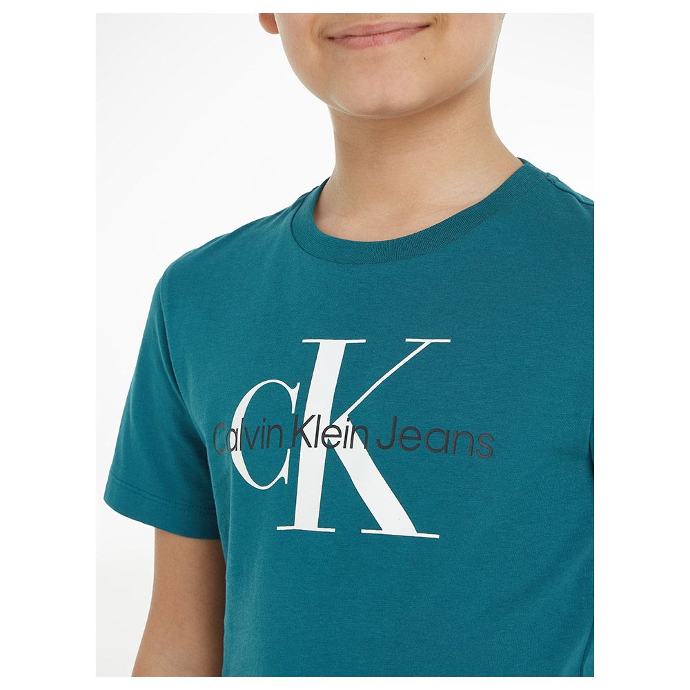 Calvin Klein - CK Monogram Short Sleeves T-Shirt - Atlantic Deep