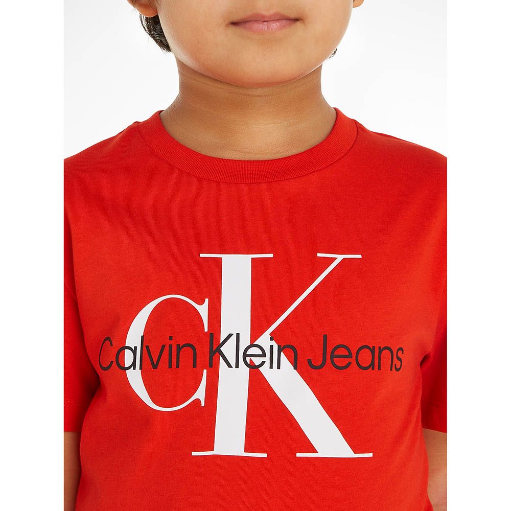 Calvin Klein - Ck Monogram Short Sleeves T-Shirt - Red